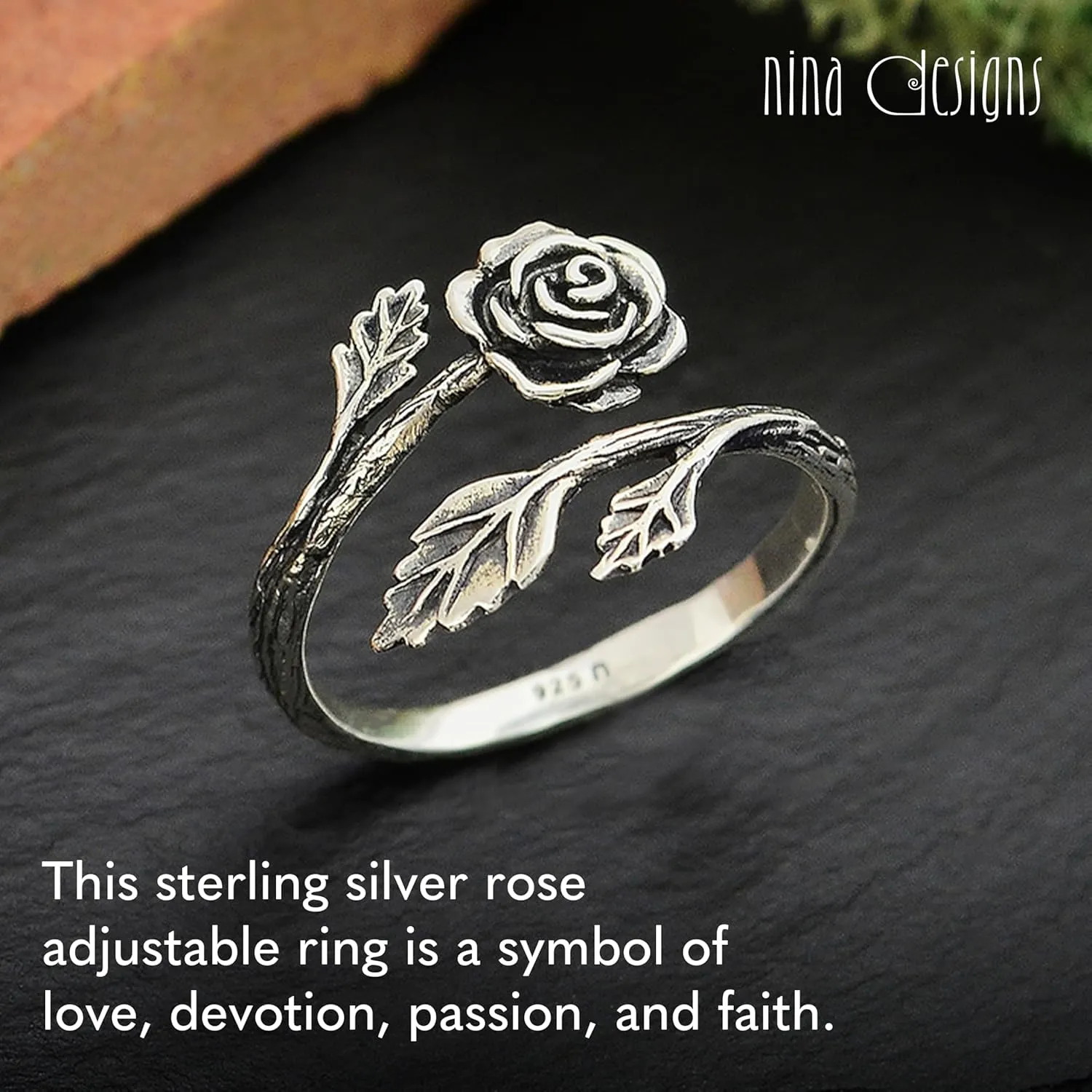 Sterling Silver Rings - Sterling Silver Adjustable Ring, Silver Jewelry for Women, 925 Sterling Silver, Gift for Women Womens Rings