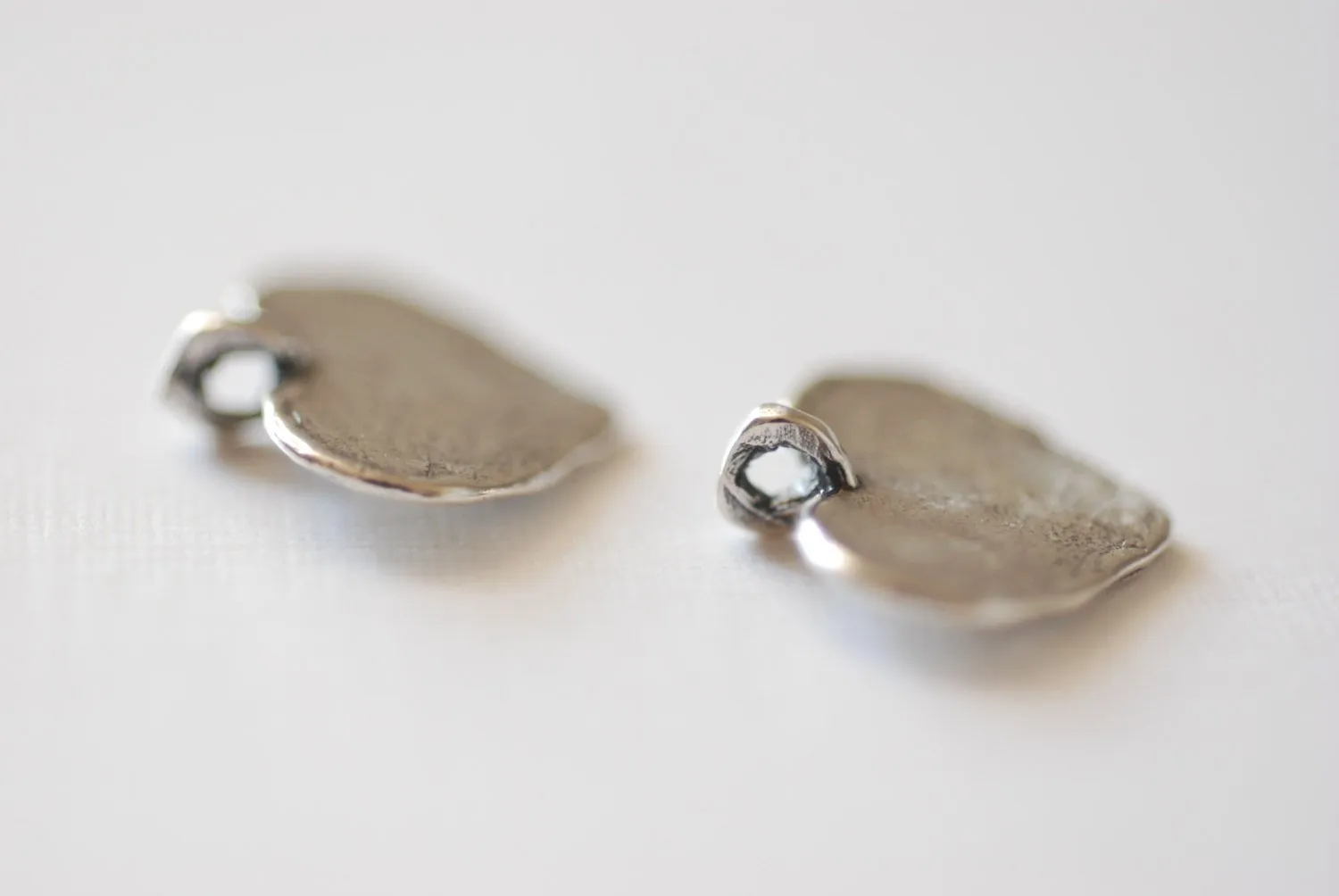 Sterling Silver Wholesale Heart Charm Pendant, heart Blanks Discs, Silver Heart Charm, shiny silver, Heart Blank, Silver Heart, 87
