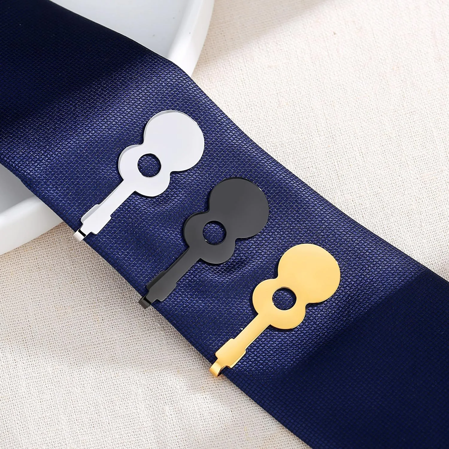 STJARNA Guitar Tie Clip for Men Stainless Steel Unique Music Tie Bar Personalized Gift Box