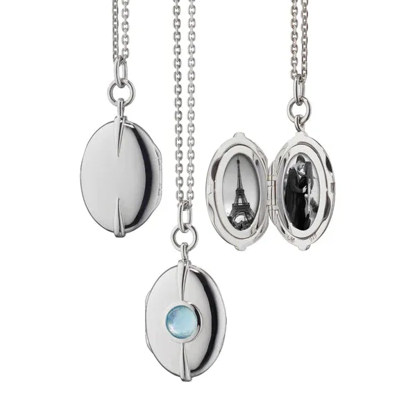 Stone Locket Necklace