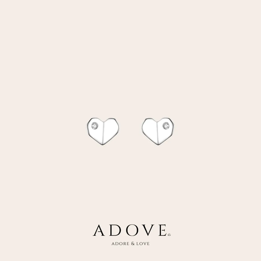 Stormy Heart Studs Earrings
