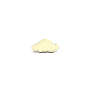 Sunny Clouds Wooden Brooch Pin