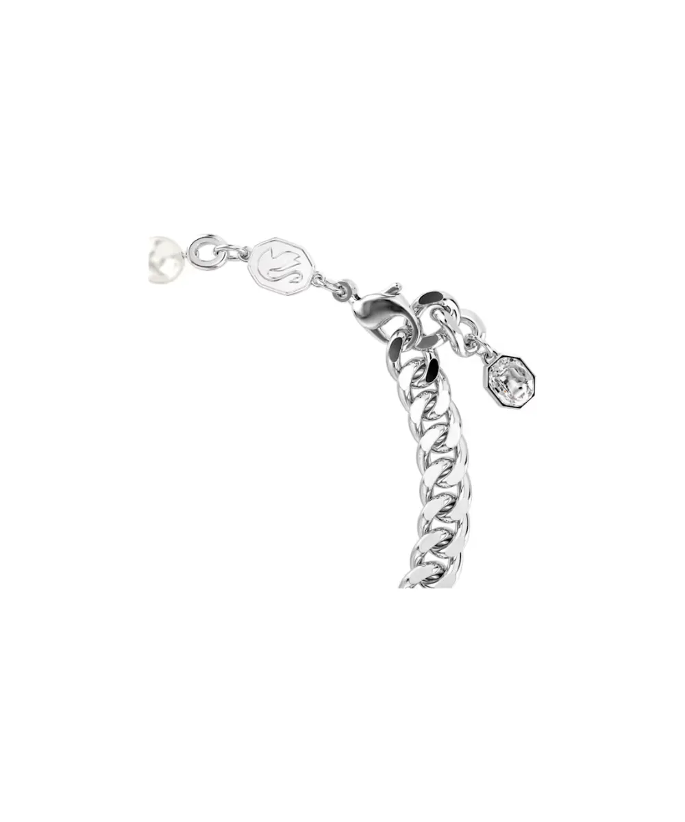 SWAROVSKI DEXTERA BRACELET, PAVE,CRYSTAL PEARL,WHITE,RHODIUM PLATED