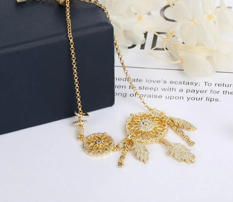 Tassel Dreamcatcher Shiny Zircon Female Bracelet