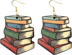 Teacher Earrings for Women Cute Apple Pencil Book Crayon Dangle Earrings Teacher Appreciation Gifts Outfits Shirts Accessories