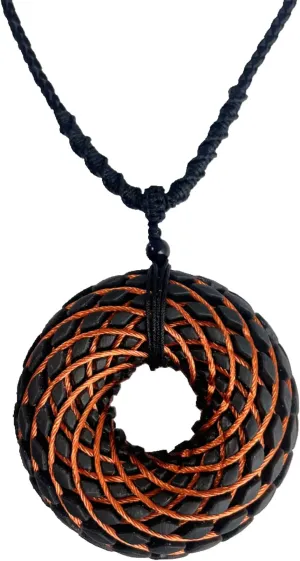Tensor Ring pure copper Torus Pendant Sacred,Empowerment Cubit Orgone double spiral,2.5 inch