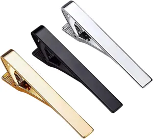 Tie Clips 3 Pack Men's Clips Elegant Accessory Set for Men Suitable for All Occasions