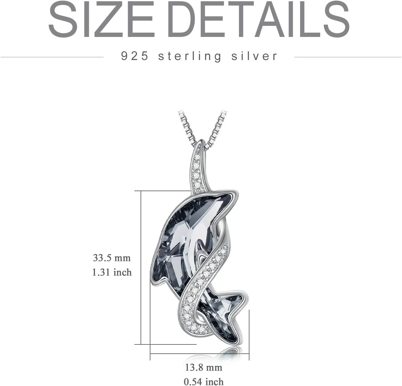 TOUPOP Dolphin Gifts for Women Sterling Silver Dolphin Crystal Pendant Necklace Jewelry Gifts for Women Mom on the Birthday Beach Mothers Day Graduation