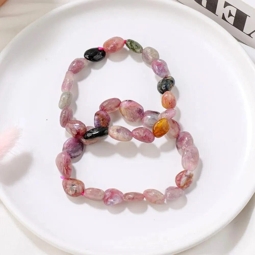 Tourmaline Crystal Tumble Stone Bracelet