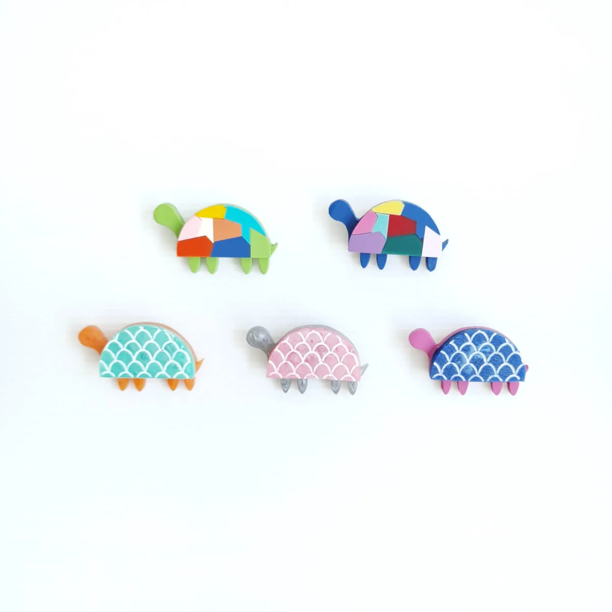 Turtle Orange - Aquamarine Brooch