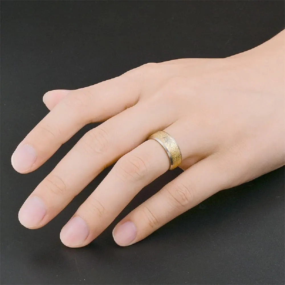 Uloveido His Queen Her King Couple Ring Gold Plated Stainless Steel, Crown Couple Rings Matching Couple Rings Band, Steel Couple Wedding Bridal Rings for Men and Women Size 6-10 Y4406