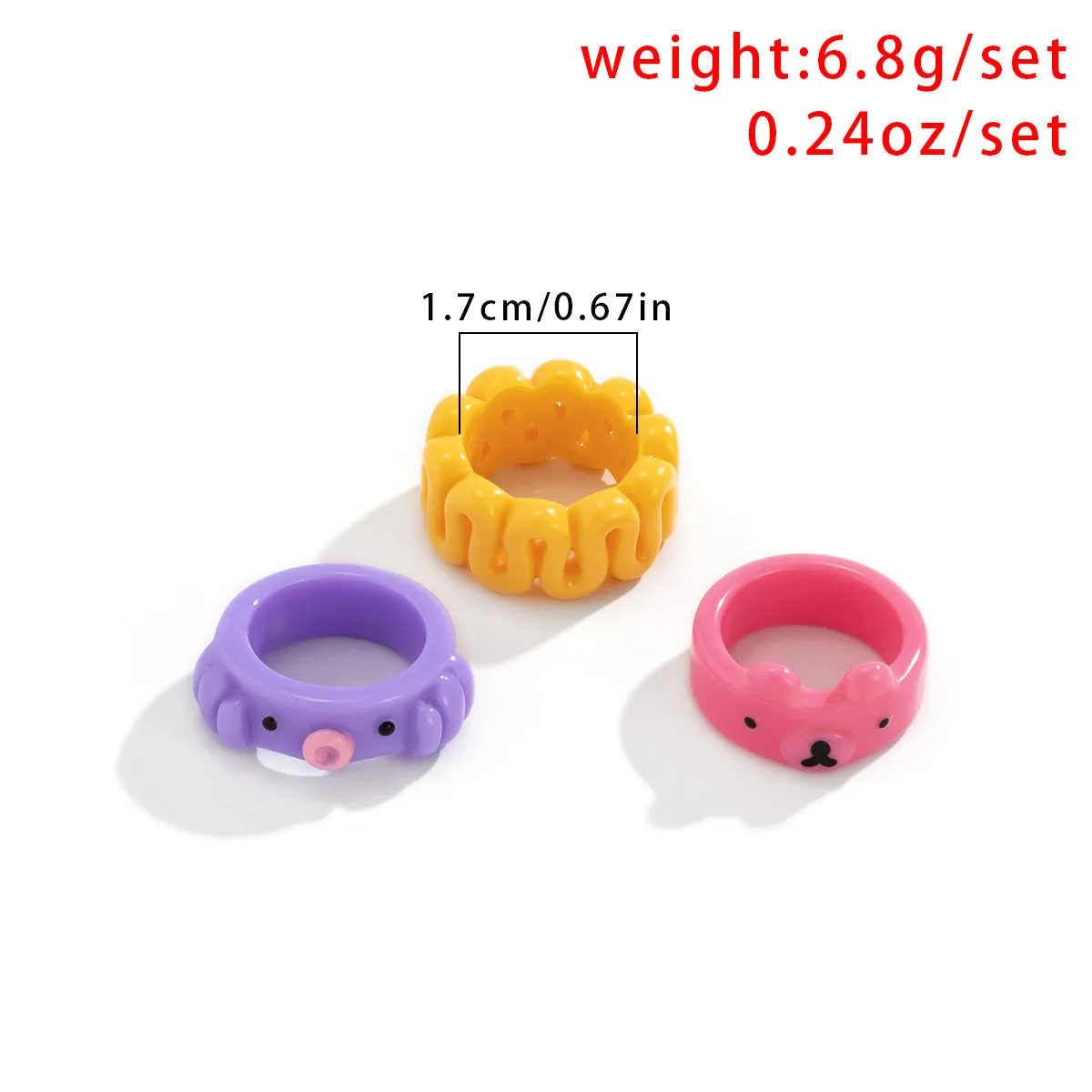 Versatile Bear, Geometric Rings, Women's Jewelry Sets, and Unique Three-Dimensional Hand Accessories with a Mix of Sweet and Cool Designs