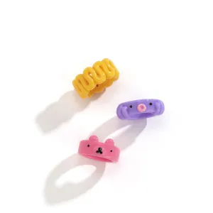Versatile Bear, Geometric Rings, Women's Jewelry Sets, and Unique Three-Dimensional Hand Accessories with a Mix of Sweet and Cool Designs