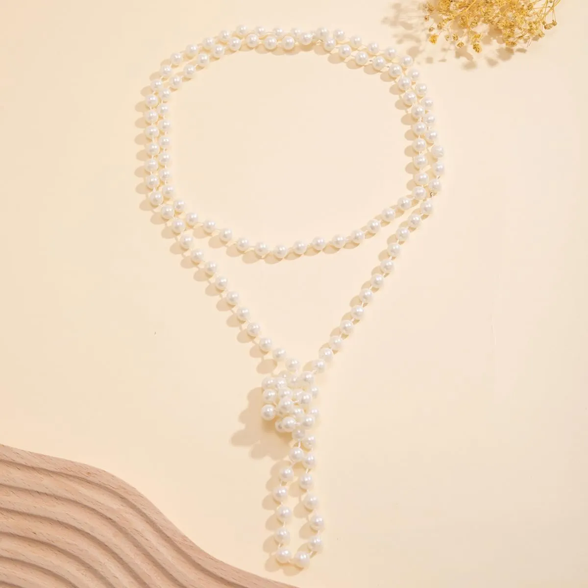 Vintage Baroque Pearl Choker Necklace Layered Stackable Pearl Long Wrap Necklace Costume Party Elegant Jewelry Set for Women and Girls
