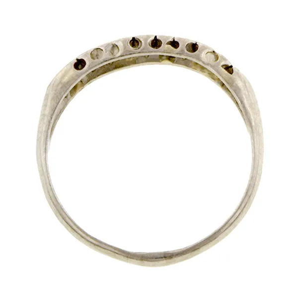 Vintage Diamond Wedding Band Ring, Platinum Size 8.5