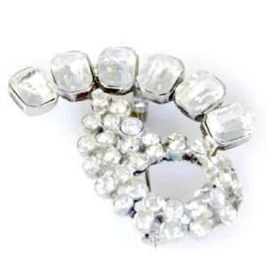 Vintage Rhinestone Cocktail Brooch Pin 1940S Large & Unique