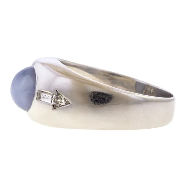 Vintage Star Sapphire & Diamond Ring