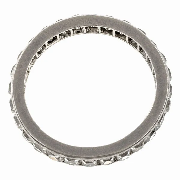 Vintage Tiffany & Co French Cut Eternity Wedding Band, Platinum, Size 6 1/4