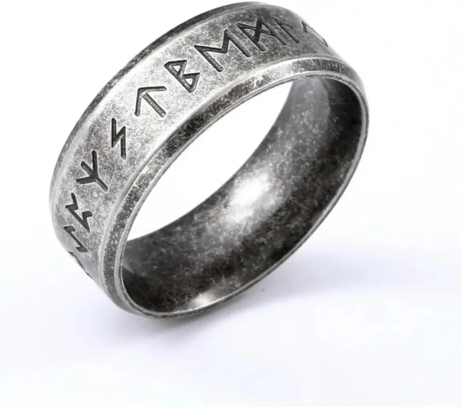 Vintage Viking Rune Ancient Ring Men's Retro Punk Party Accessories Jewelry Gifts-N45