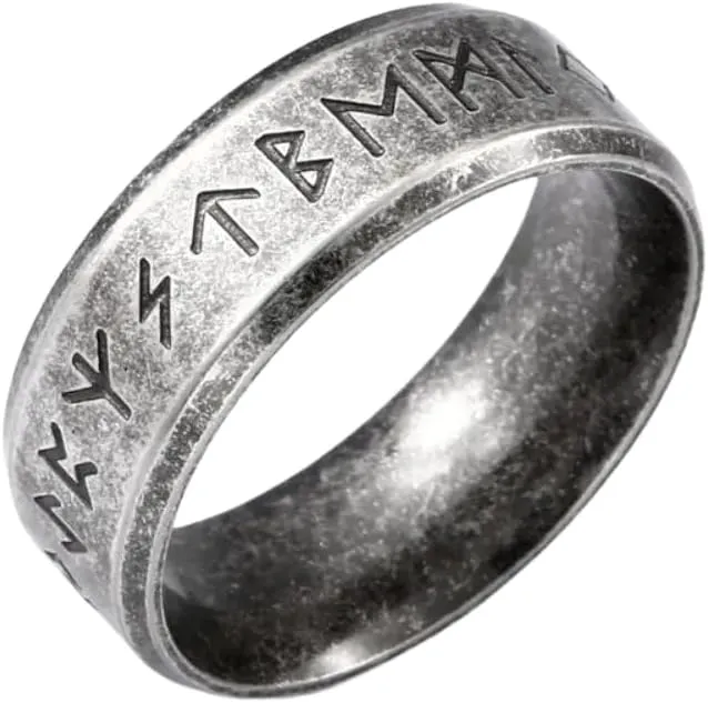 Vintage Viking Rune Ancient Ring Men's Retro Punk Party Accessories Jewelry Gifts-N45