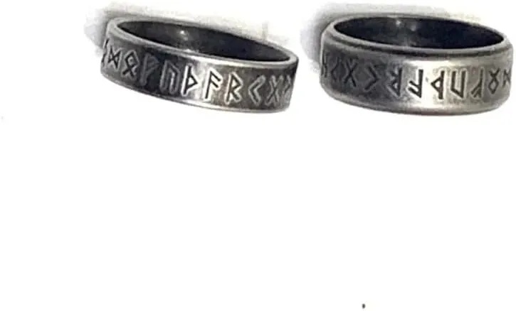 Vintage Viking Rune Ancient Ring Men's Retro Punk Party Accessories Jewelry Gifts-N45