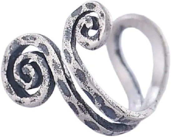 Women 10mm S925 Sterling Silver Single Nose Ring Ear Cuff Earring Clip Coiled 3 Ways to Wear
