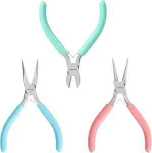 WORKPRO Jewelry Tool Kit - 3 Pack Includes Mini Needle Nose Pliers, Round Nose Pliers, Wire Cutter