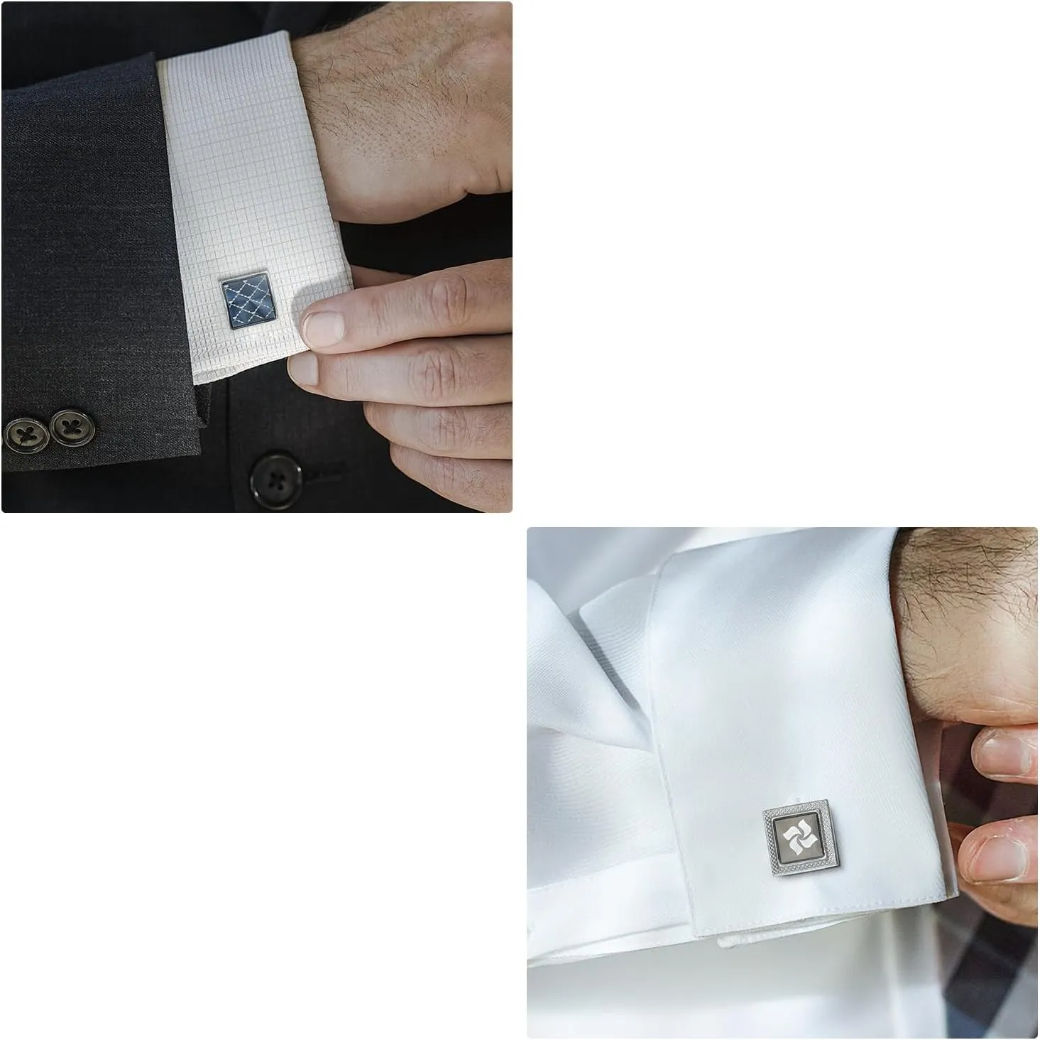 wynameleri Cufflinks Set 6 Pairs for Men, Business Formal Shirts Buttons Cuff Link Packed in Case