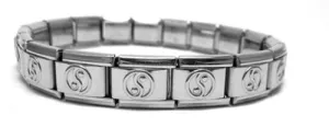 Yin Yang Shiny 9mm Italian Charm Starter Bracelet