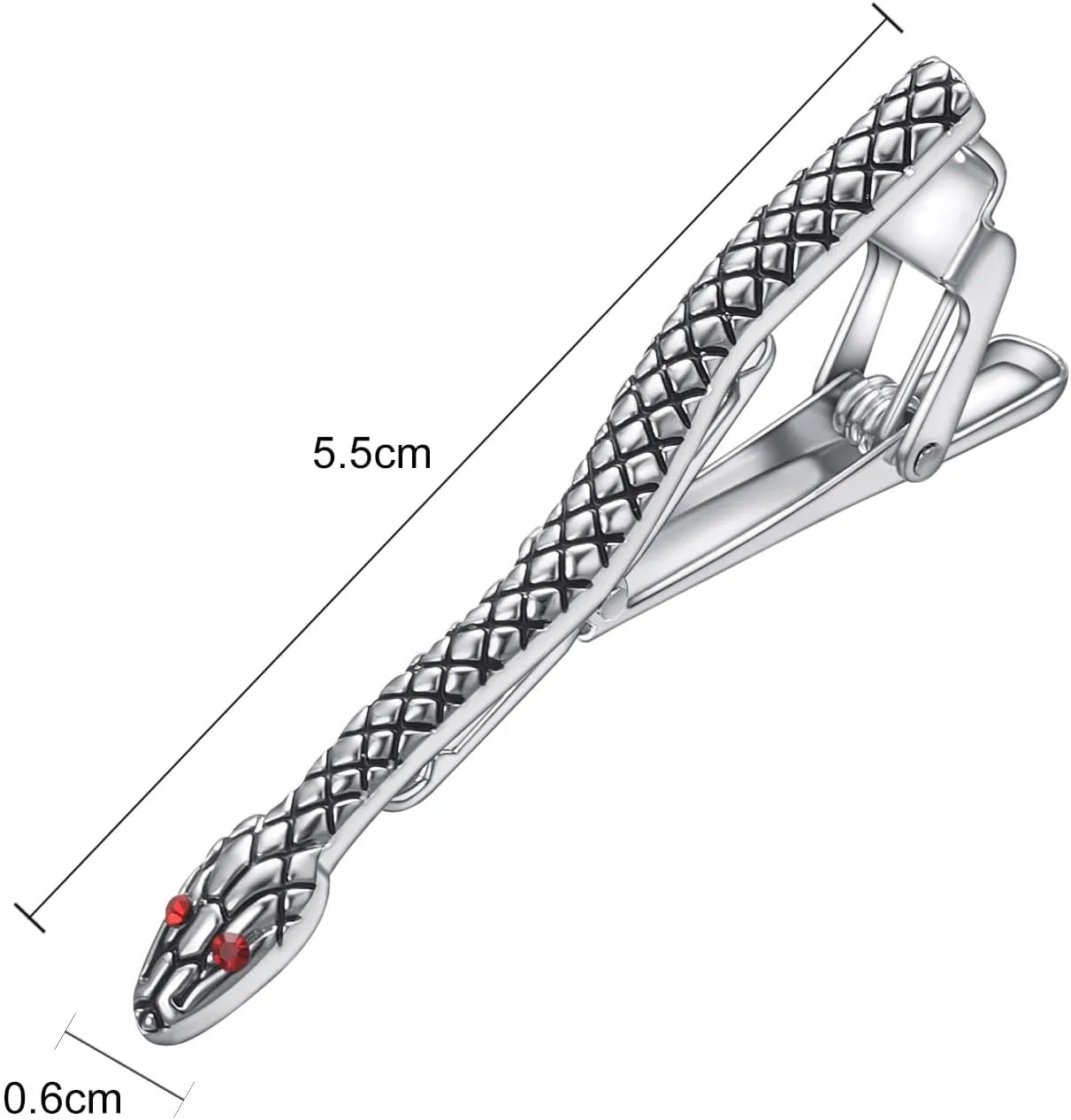 Yoursfs Snake Tie Clips For Men Unique Stainless Steel Tie Bar Clip For Regular Ties Men Fashion Jewelry