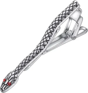 Yoursfs Snake Tie Clips For Men Unique Stainless Steel Tie Bar Clip For Regular Ties Men Fashion Jewelry