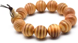 Zen Dear Unisex Natural Dammar Pine Wood Beads Tibetan Buddhist Mala Meditation Necklace Bracelet Bead