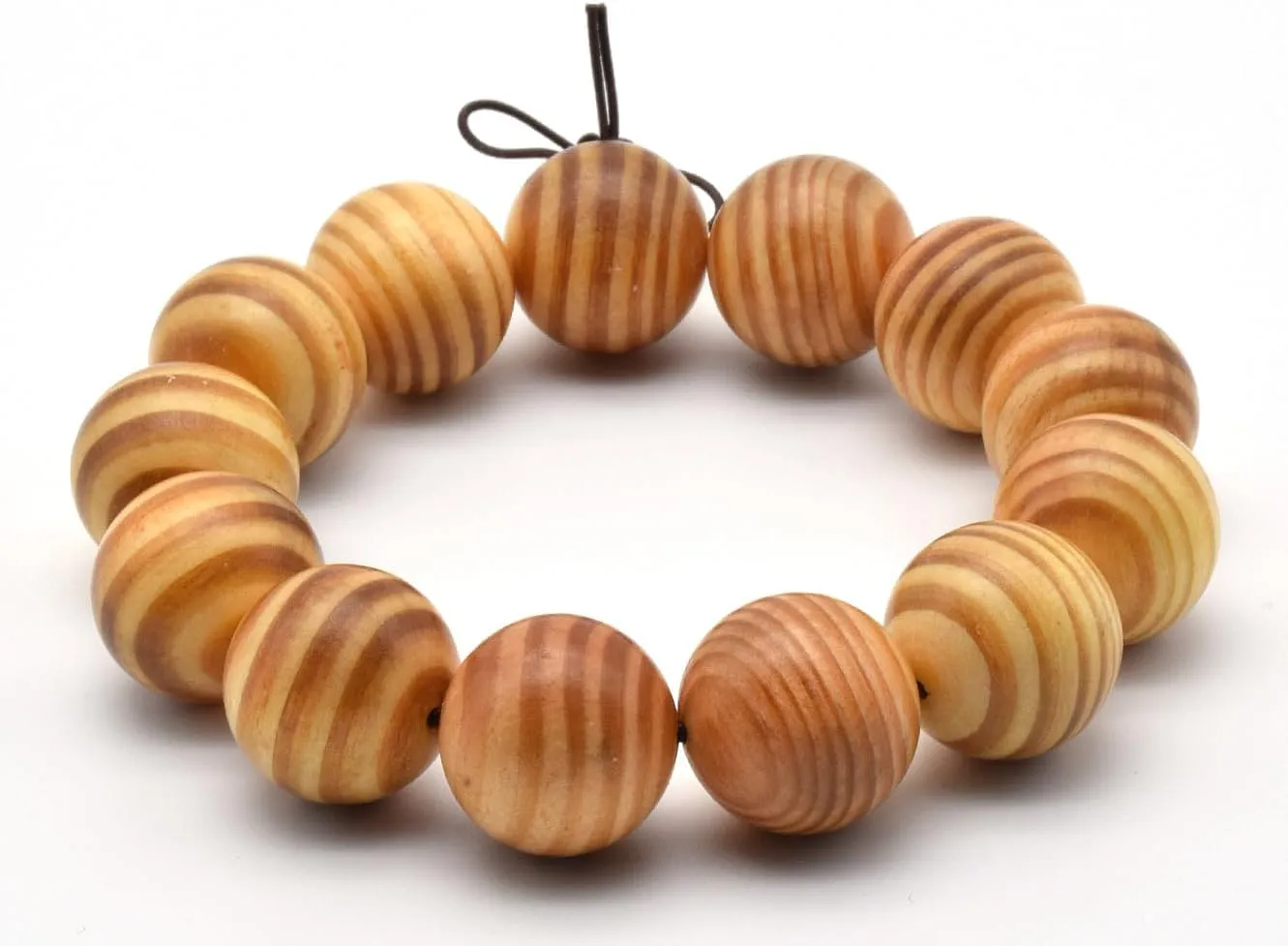 Zen Dear Unisex Natural Dammar Pine Wood Beads Tibetan Buddhist Mala Meditation Necklace Bracelet Bead