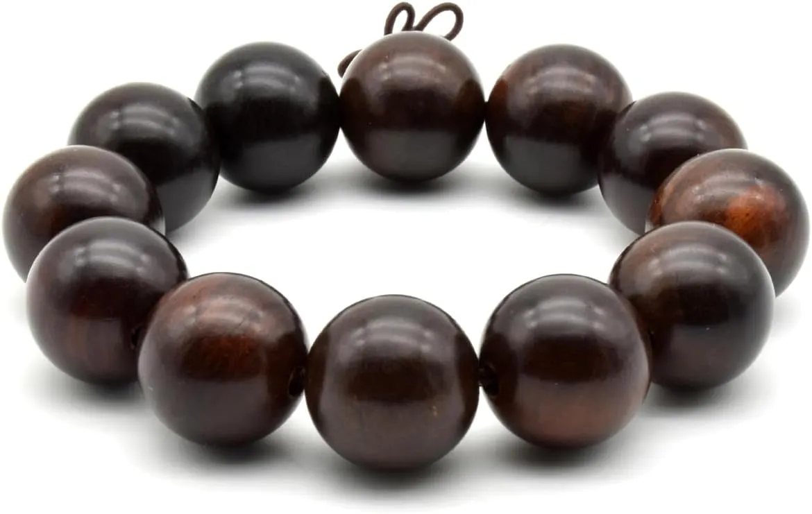 Zen Dear Unisex Natural Rosewood Prayer Beads Buddha Buddhist Prayer Meditation Mala Necklace Bracelet