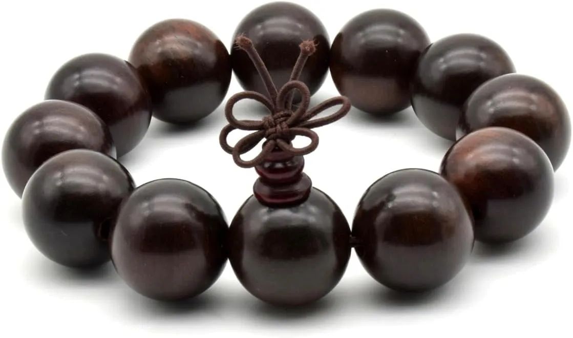 Zen Dear Unisex Natural Rosewood Prayer Beads Buddha Buddhist Prayer Meditation Mala Necklace Bracelet