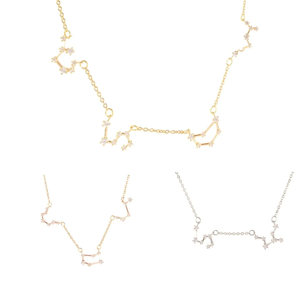 Zodiac Necklace, Personalized Star Sign Constellation Jewelry, Custom Mother's Day Gift for Women, Unique Jewelry for Her  ZCPN-M2